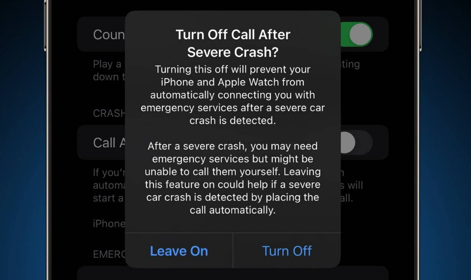 潮阳苹果14维修分享 iPhone 14 和 Apple Watch 上关闭崩溃检测 